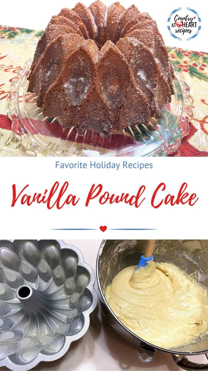 Pinterest Pin - Vanilla Pound Cake