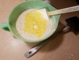 Making Country Pancakes - Batter with Butter