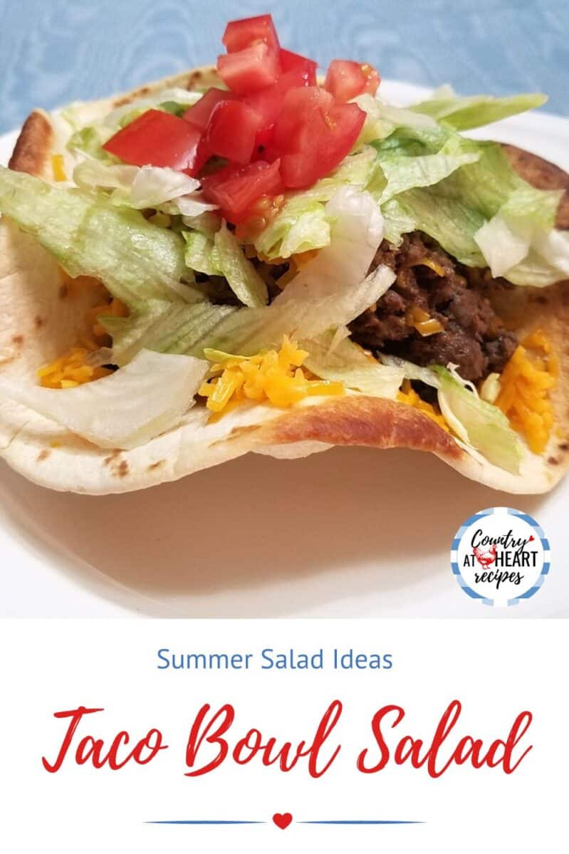 Pinterest Pin - Taco Bowl Salad
