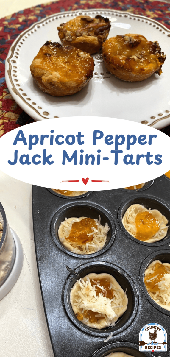 Pinterest Long Pin - Apricot Pepper Jack Mini-Tarts