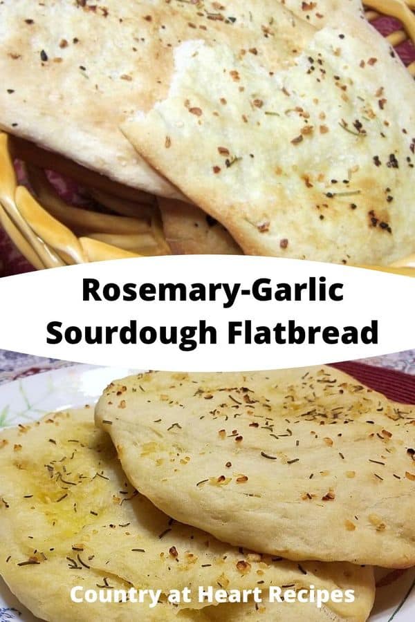 Pinterest Rosemary-Garlic Sourdough Flatbread