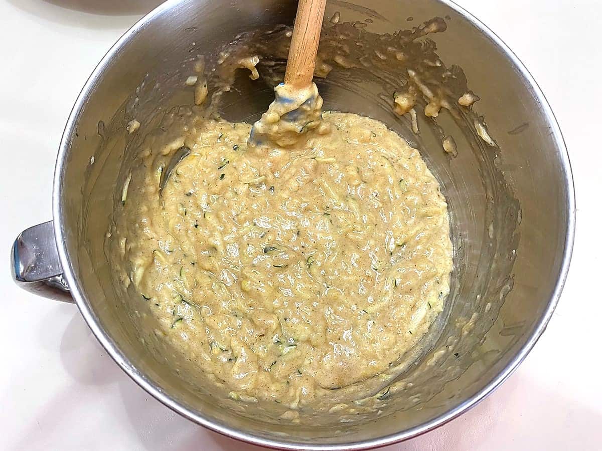 Fold in Shredded Zucchini and Undrained Pineapple