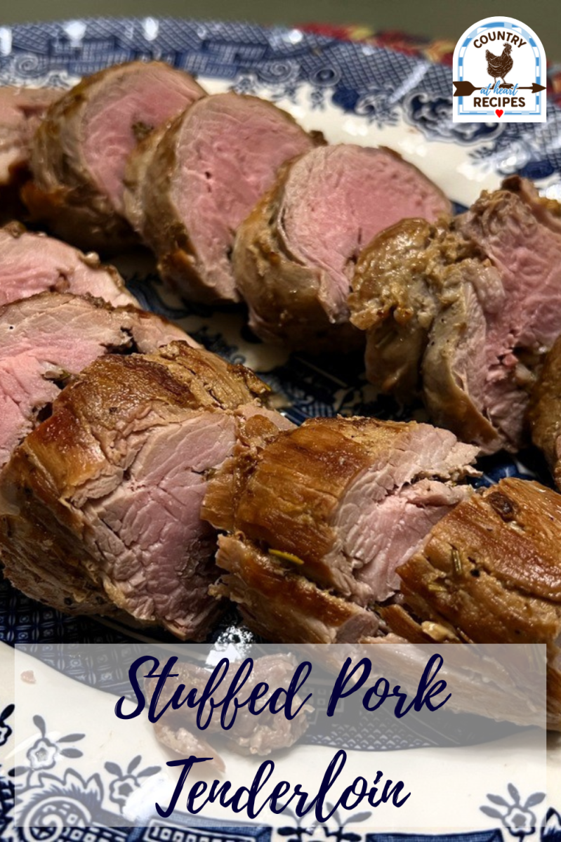 Pinterest Pin - Stuffed Pork Tenderloin