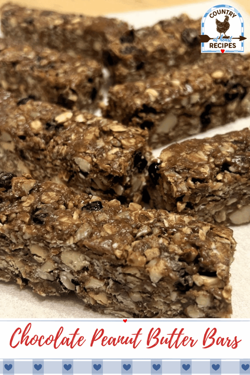 Pinterest Pin - Chocolate Peanut Butter Bars