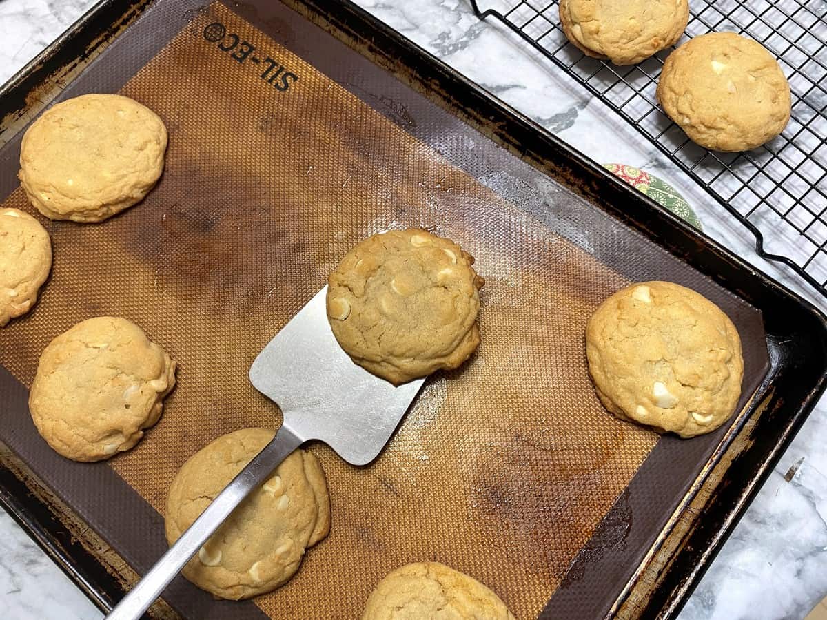 Place Baked Cookies on Wire Rack to Cool