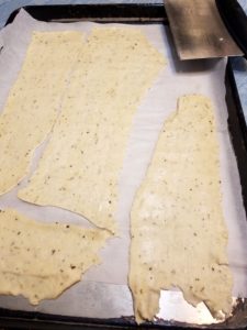 Preparing Sheets of dough for baking
