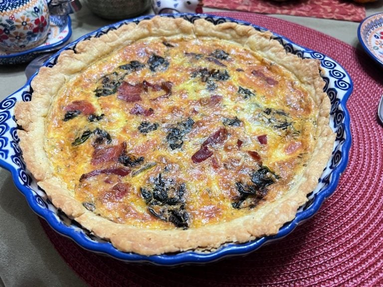Featured Image - Recipe for Spinach Quiche with Bacon