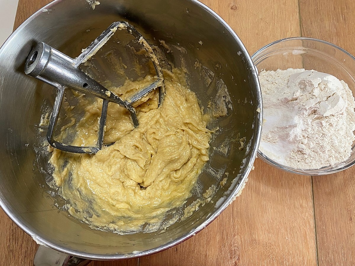 Add Flour Ingredients to Butter Mixture