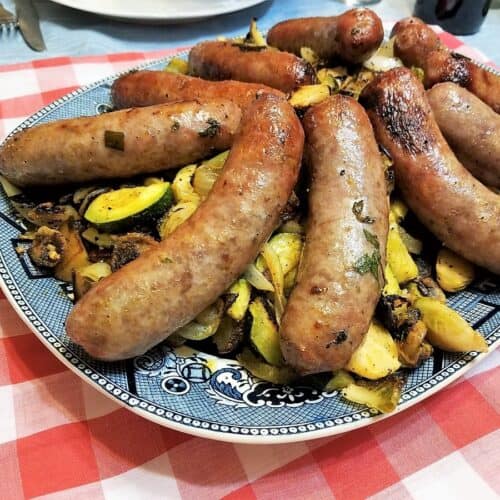 Recipe for Bratwurst with Roasted Vegetables