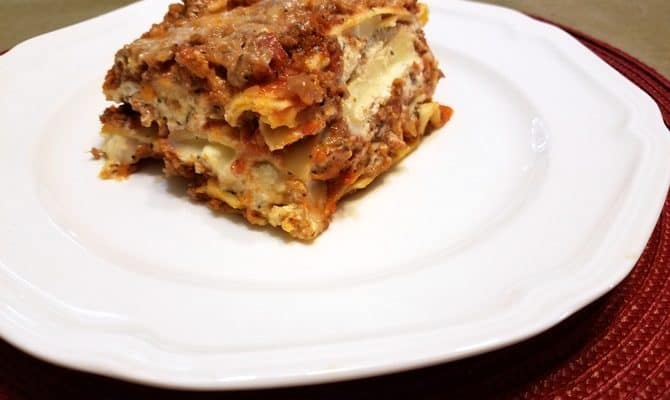 Homemade Lasagna with Ricotta Cheese