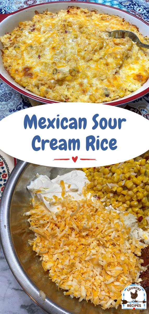Pinterest Long Pin - Mexican Sour Cream Rice