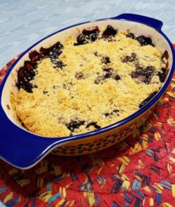 Recipe for Blueberry Crumble with Oat Flour