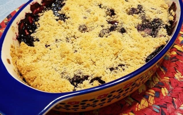 Blueberry Crumble with Oat Flour