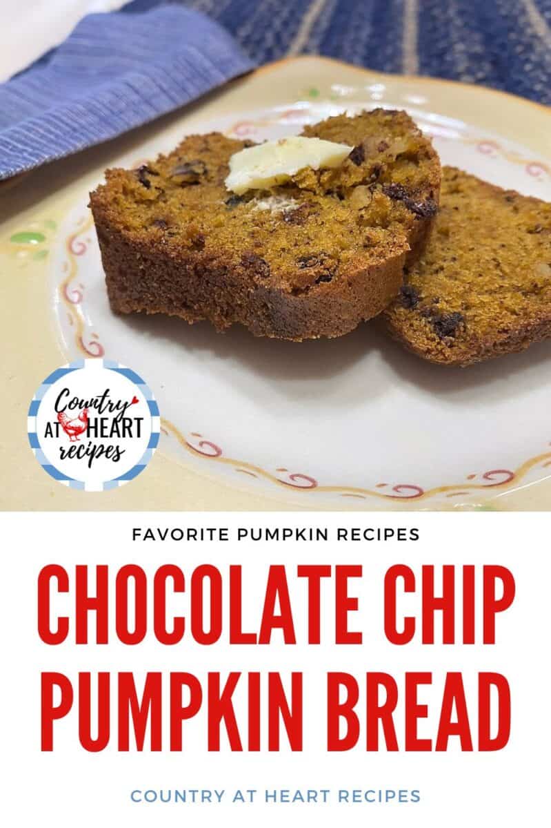 Pinterest Pin - Chocolate Chip Pumpkin Bread