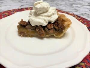 Serving Pecan Pie with Homemade Whipped Cream 