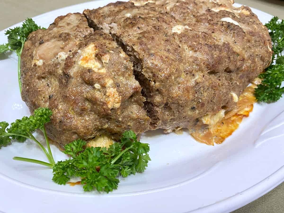 Place Cooked Meatloaf on a Platter to Serve