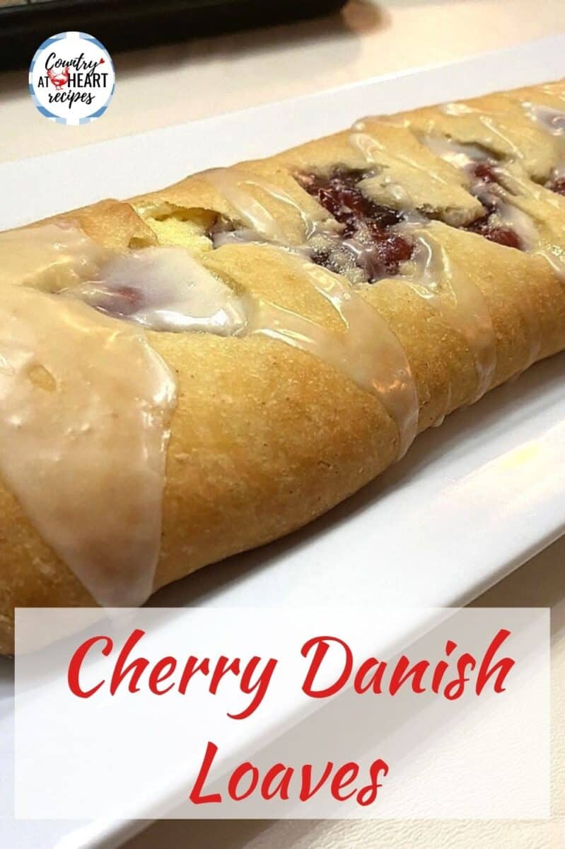 Pinterest Pin - Cherry Danish Loaves