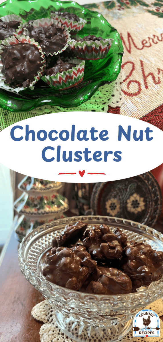 Pinterest Long Pin- Chocolate Nut Clusters
