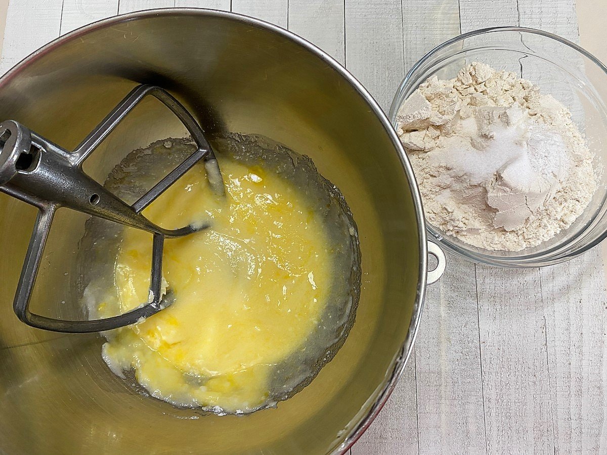 Add Flour Ingredients to Creamed Butter Mixture