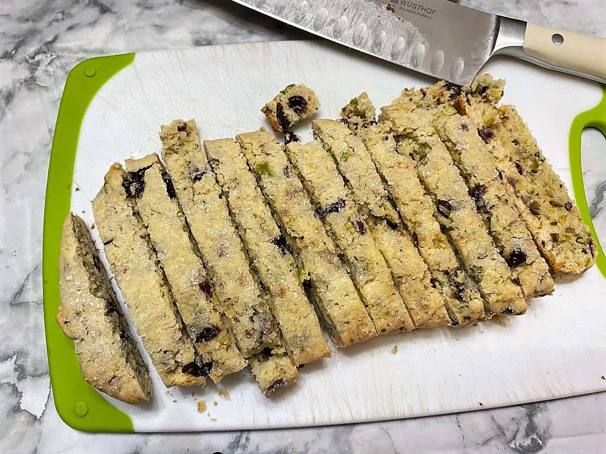Slicing the Cookies after the First Bake