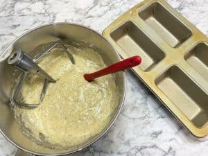 Spoon Batter into Small Loaf Pans
