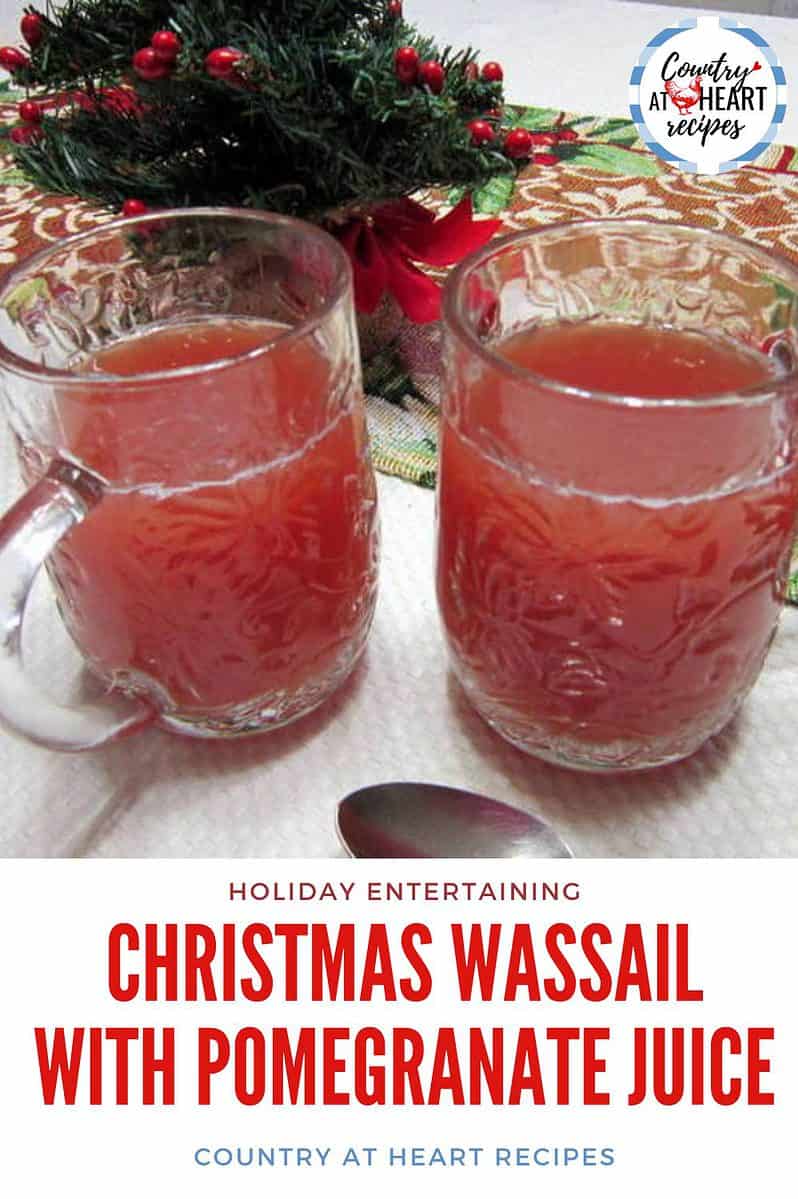 Pinterest Pin - Christmas Wassail with Pomegranate Juice