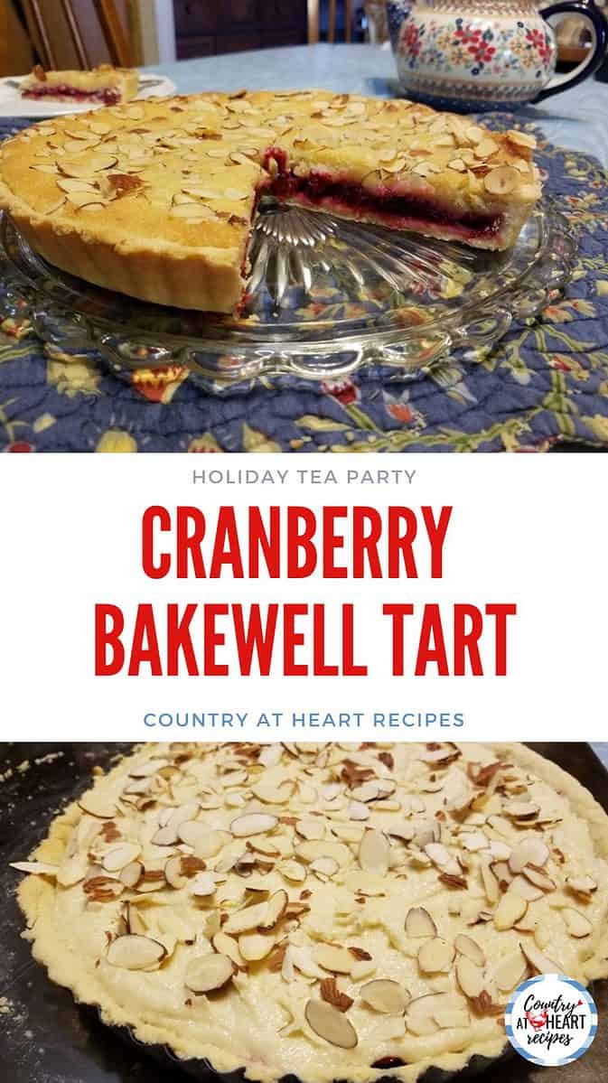 Pinterest Pin - Cranberry Bakewell Tart