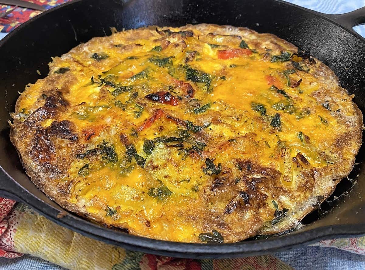 Serving the Frittata in the Skillet