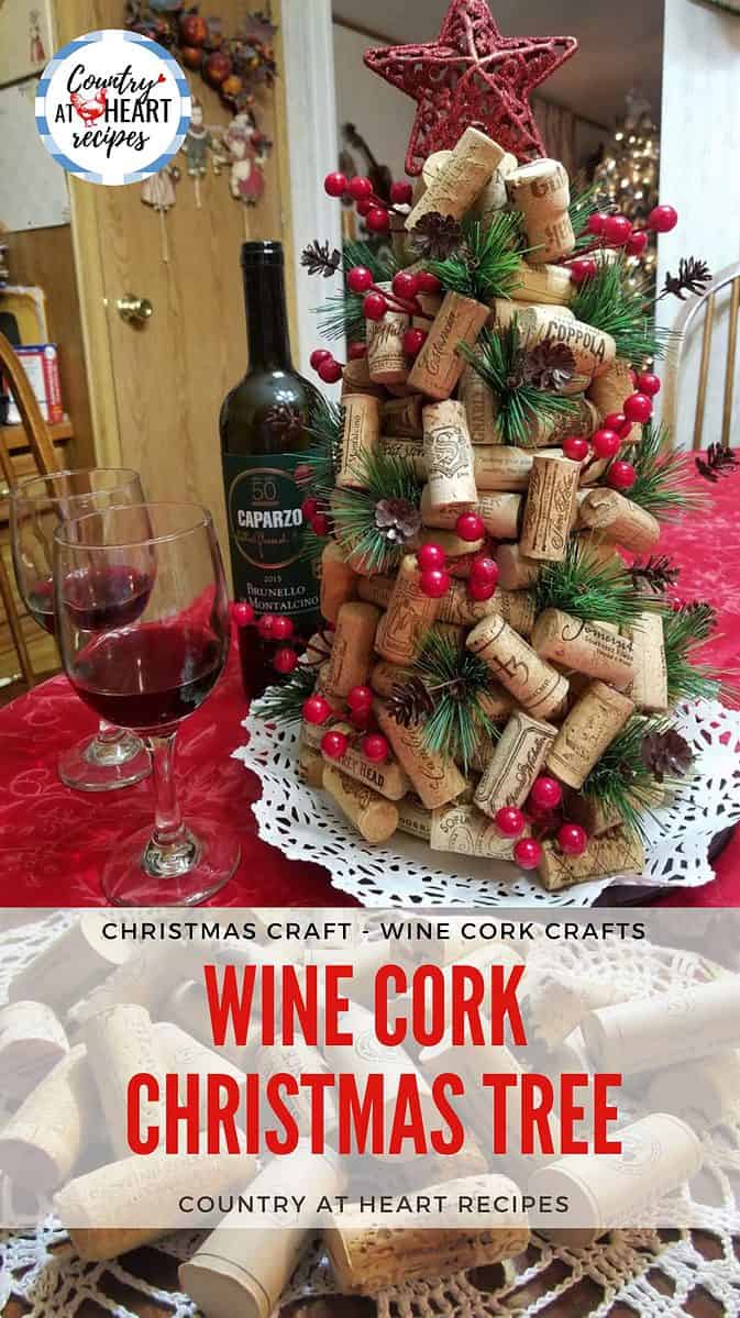 Pinterest Pin - Wine Cork Christmas Tree