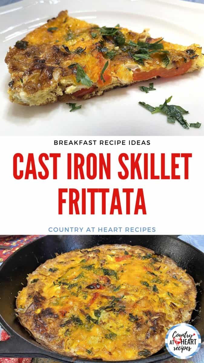 Pinterest Pin - Cast Iron Skillet Frittata