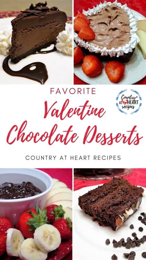 Pinterest Pin - Favorite Valentine Chocolate Desserts