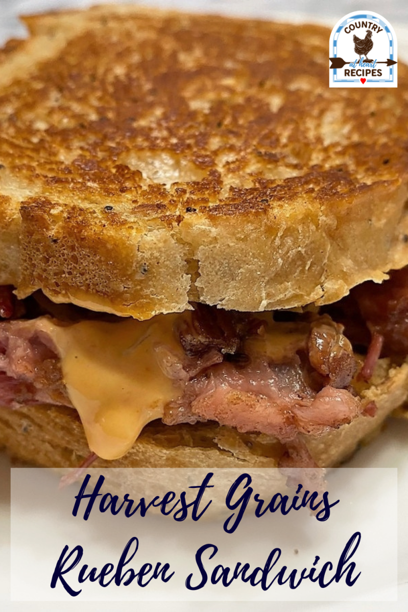 Pinterest Pin - Harvest Grains Reuben Sandwich