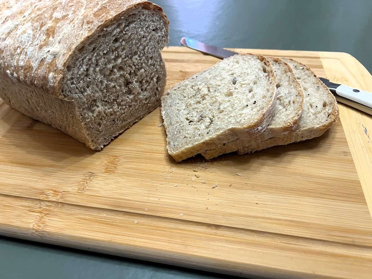 Slice the Harvest Grains Loaf with a Serrated Bread Knife