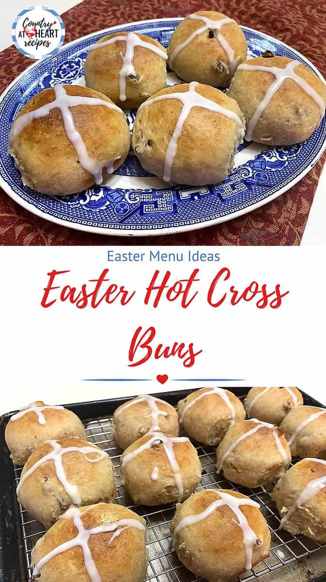 Pinterest Pin - Easter Hot Cross Buns