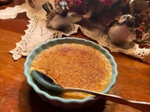 Serving Creme Brulee on a Cold Winter's Night
