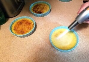 Torching the Sugar for Creme Brulee