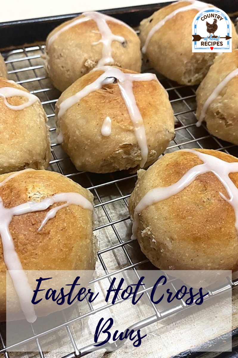Pinterest Pin - Easter Hot Cross Buns