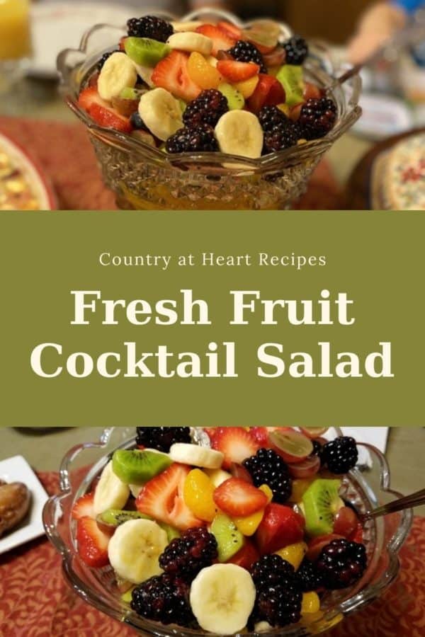 Pinterest Pin - Fresh Fruit Cocktail Salad