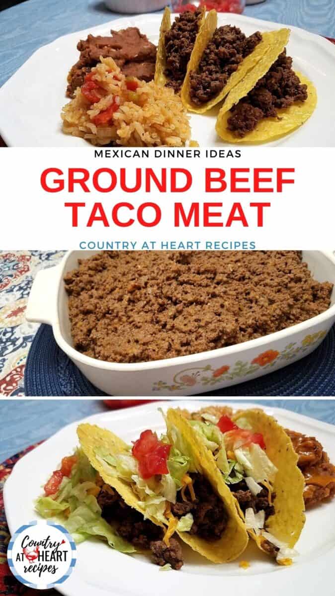 Pinterest Pin - Ground Beef Taco Meat