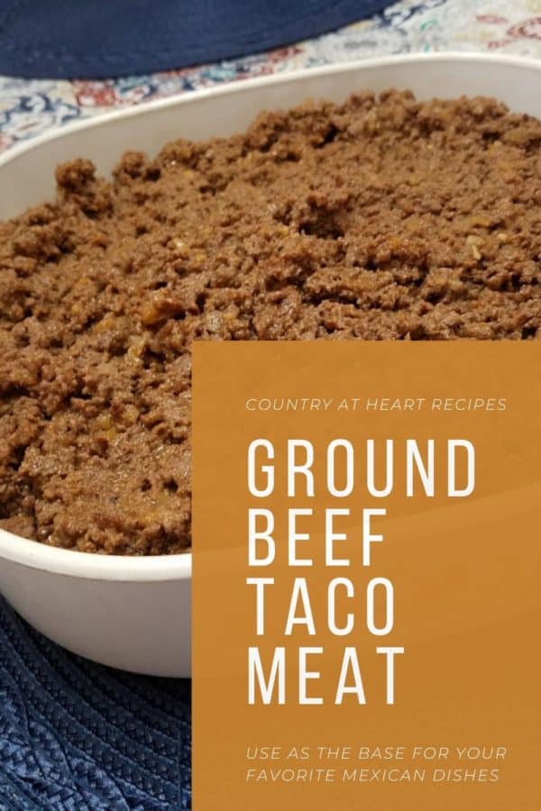 Pinterest Pin - Ground Beef Taco Meat