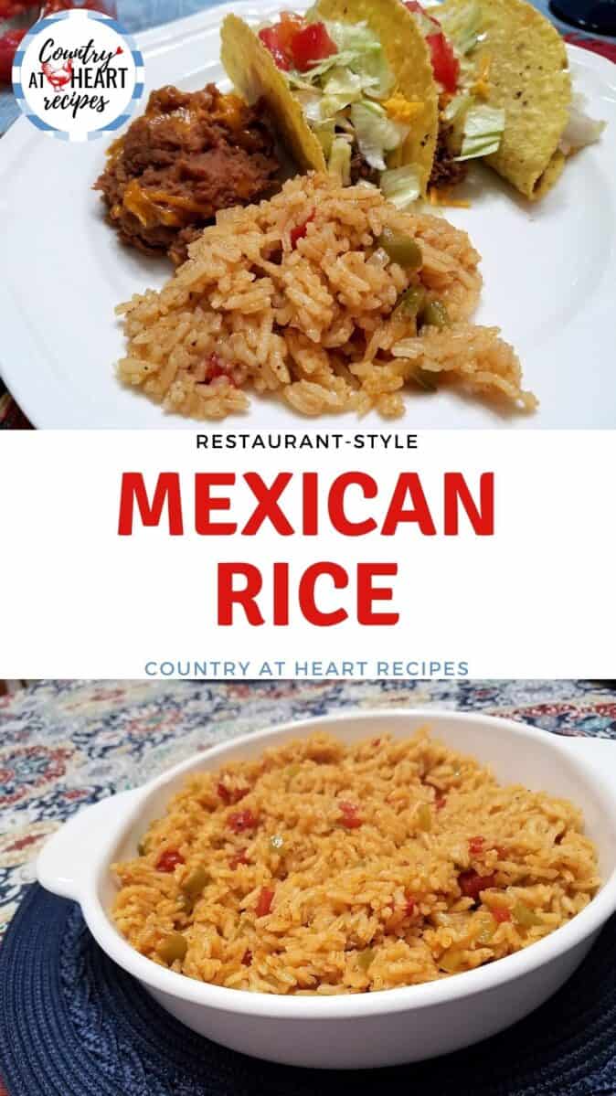 Pinterest Pin - Restaurant-Style Mexican Rice