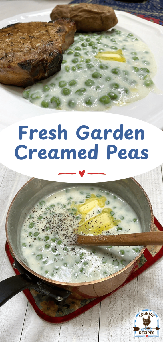 Pinterest Long Pin - Fresh Garden Creamed Peas