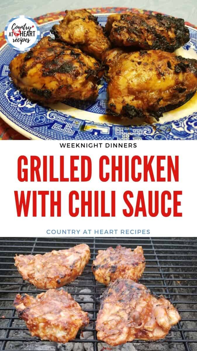 Pinterest Pin - Grilled Chicken with Chili Sauce