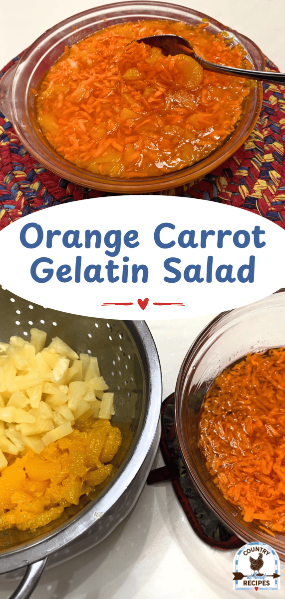 Pinterest Long Pin - Orange Carrot Gelatin Salad