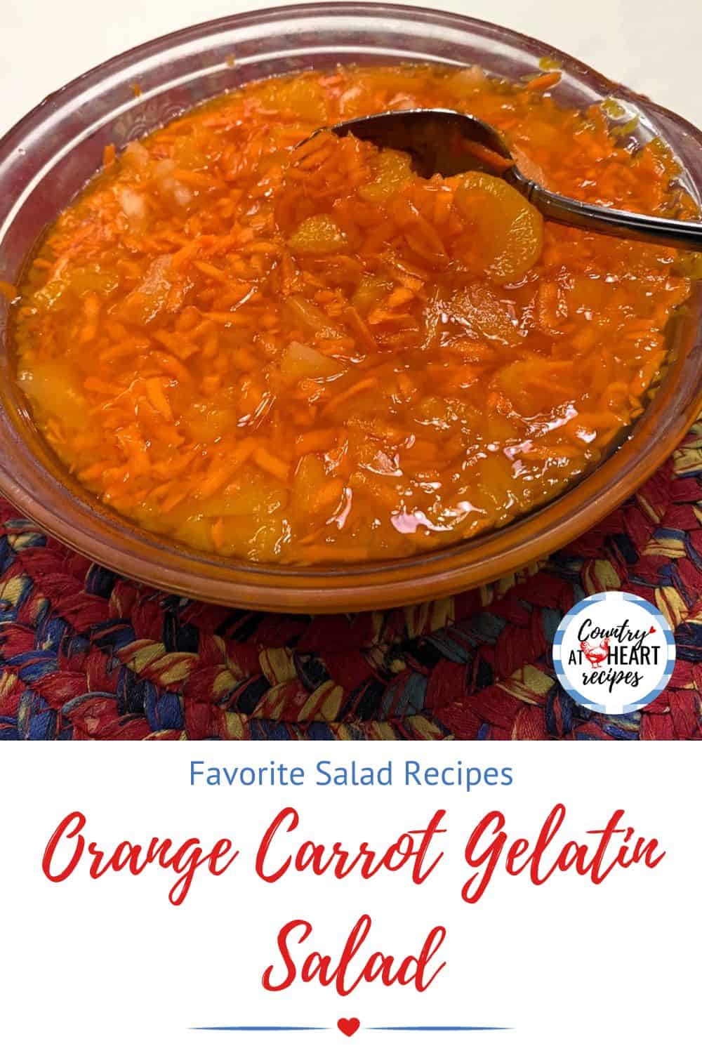 Orange Carrot Gelatin Salad Country at Heart Recipes