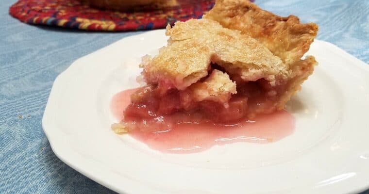 Fresh Tart Rhubarb Pie