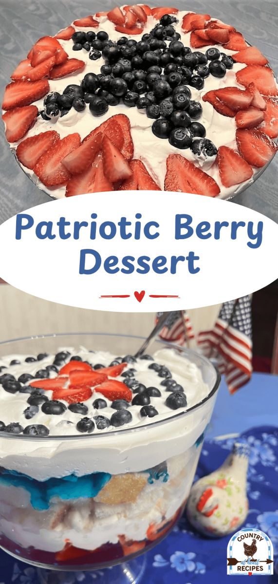 Pinterest Long Pin - Patriotic Berry Dessert
