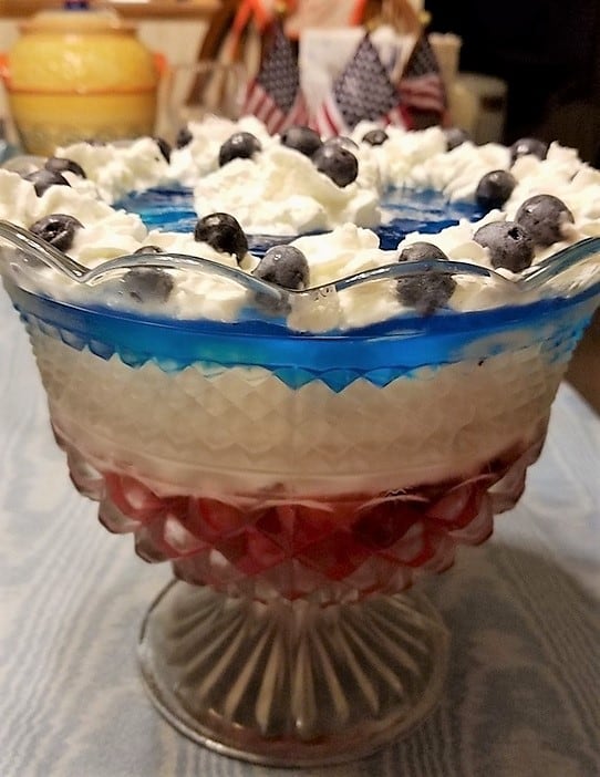 Serving Patriotic Berry Trifle