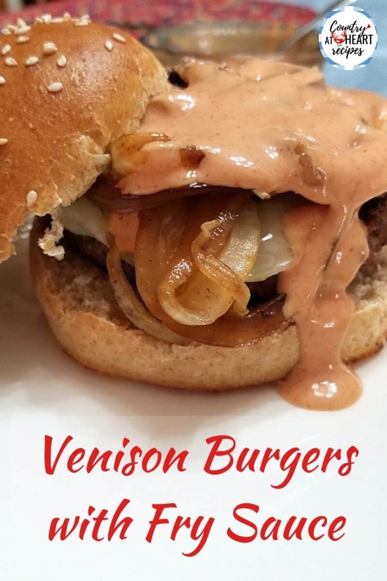 Pinterest Pin - Venison Burgers with Fry Sauce