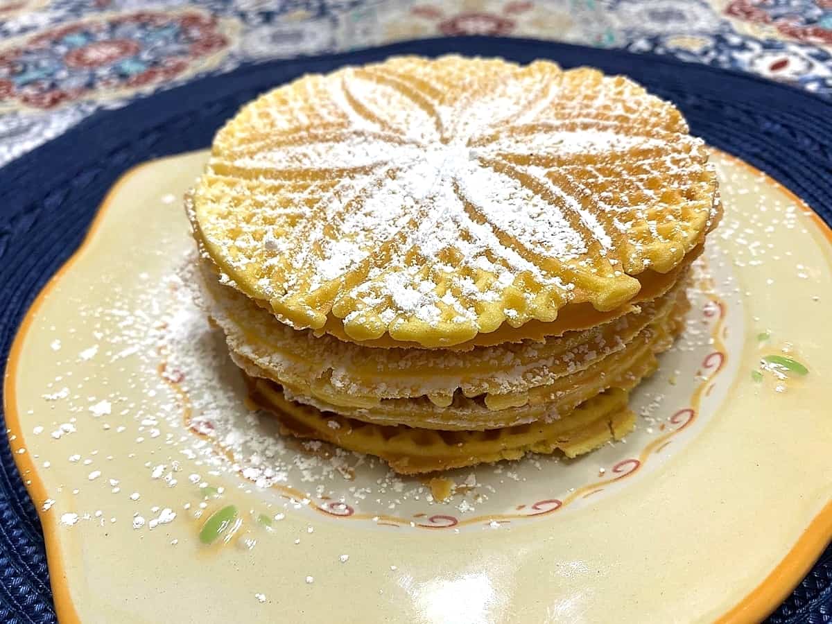 Serve Pizzelle Cookies for Snacks or after Italian Dinner